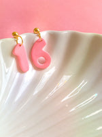 Load image into Gallery viewer, Dangle Number Birthday Earrings - SHOP MRANZ
