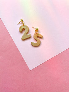 Dangle Number Birthday Earrings - SHOP MRANZ