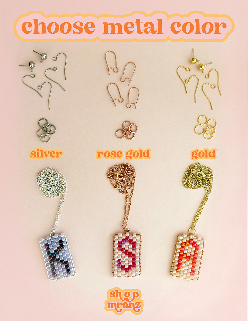 Woven Bead Initial Necklace - SHOP MRANZ