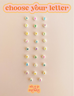 Load image into Gallery viewer, Rainbow Bead Initial Necklace - SHOP MRANZ
