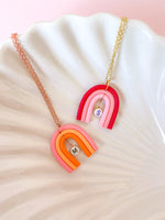 Load image into Gallery viewer, Rainbow Bead Initial Necklace - SHOP MRANZ
