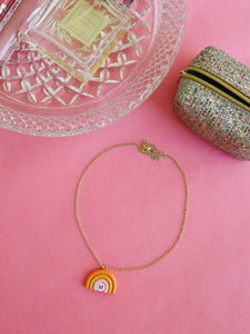 Rainbow Initial Necklace - SHOP MRANZ